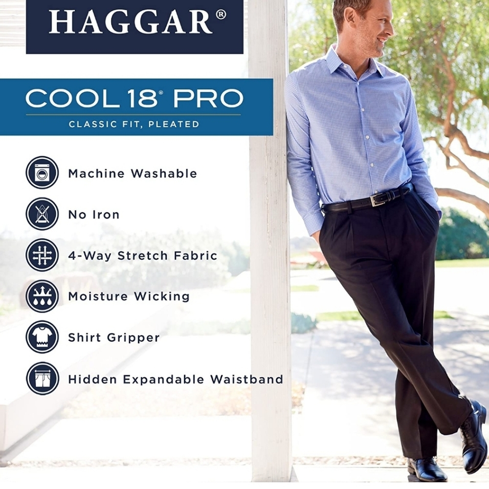🛍BOGO Men's Straight fit Trousers 42 x 30 by Haggar 1926